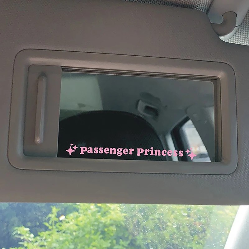 2pcs Mirror Decoration Sticker Passenger Princess Star Mirror Decal Sticker Rearview Mirror Car