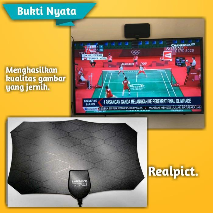 Original Antenna Tv Digital Indor Super Jernih Antena Analog Taffware