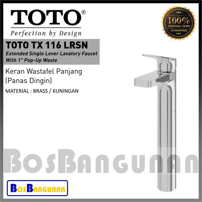 Kran Wastafel TOTO TX 116 LRSN Panas Dingin / TOTO TX116LRSN Extended Single Lever Lavatory Faucet