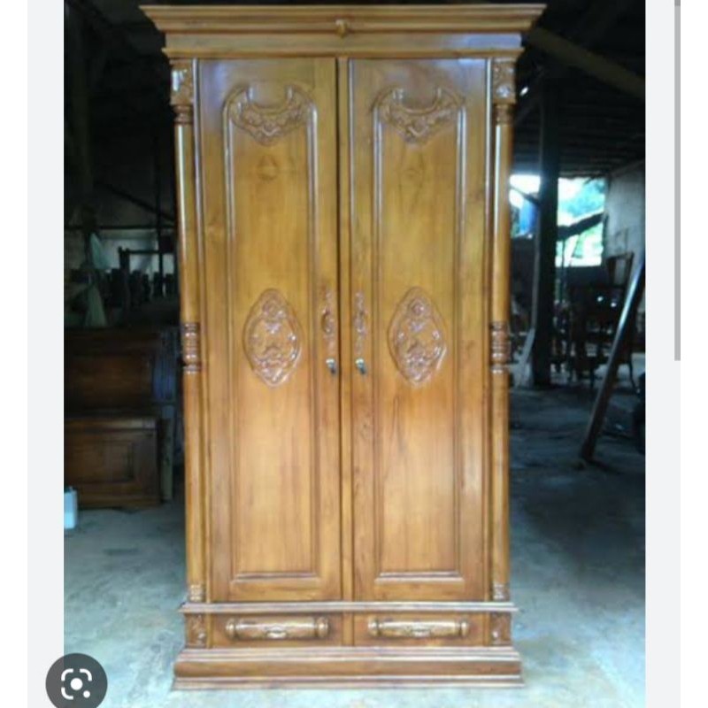 lemari jati pintu 2/lemari peluru pintu 2/lemari jati ukuran 100cmx60 cmx200cm