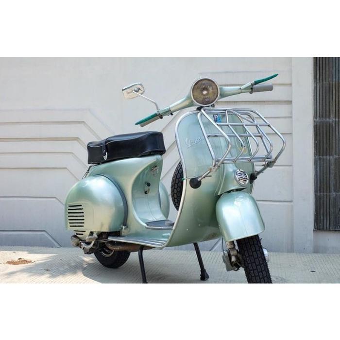 Front Rack / Rak Depan Vespa Vbb Vnb Super Sprint Chrome Tinggal Pasang