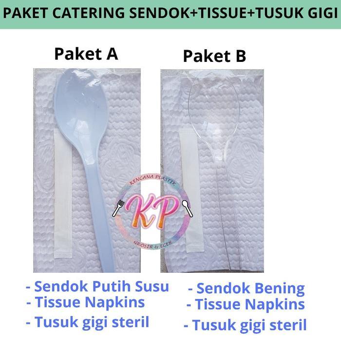 Paket Sendok Garpu Plastik Tusuk Gigi Tissue