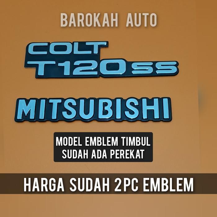 Ready colt t120ss logo mobil tulisan emblem mitsubishi dan colt t120ss