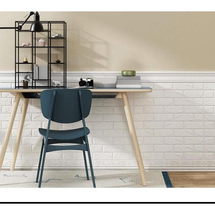 "New" Wallpaper Dinding 3D Wallfoam / Wallpaper Bata putih Foam TEBAL 3&5mm