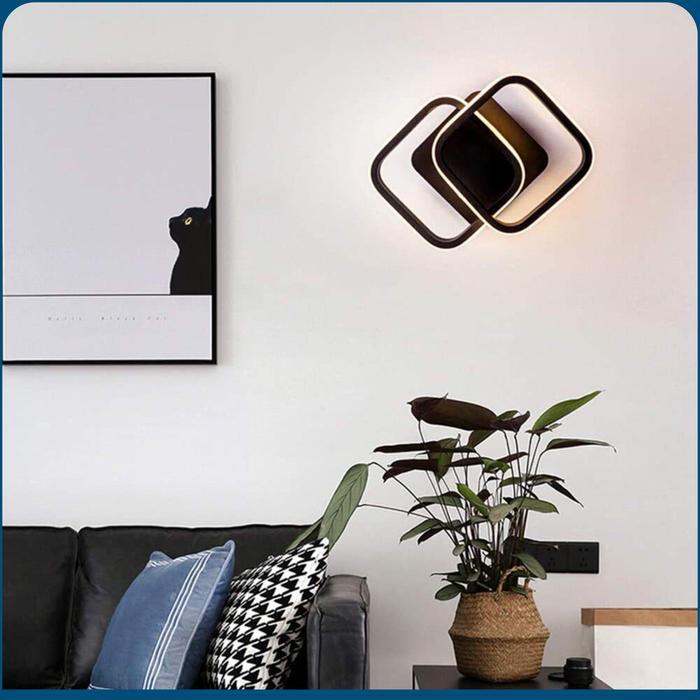 LAMPU PLAFON RUMAH LED MODERN AESTHETIC MINIMALIS KOTAK TRI COLOR