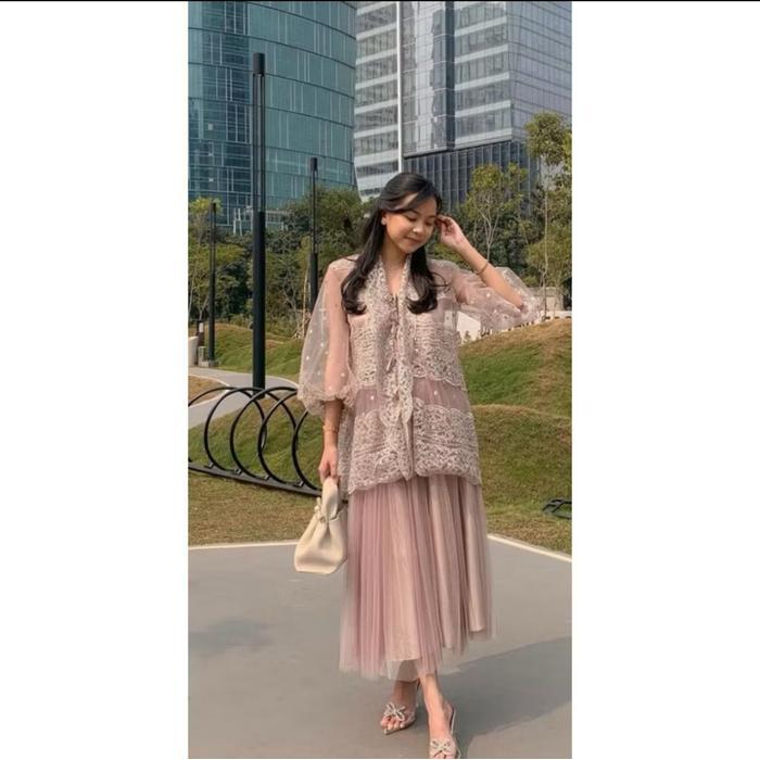 JUWITA TOP - ATASAN TRANSPARAN OUTER NO INNER BYROAM ATASAN OUTER PESTA MEWAH