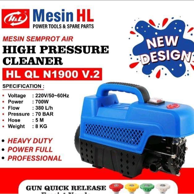 HL Alat Mesin Cuci Mobil Motor High Pressure Jet Cleaner HL QL-1900 Car 580W 70 Bar 380 L/H dengan