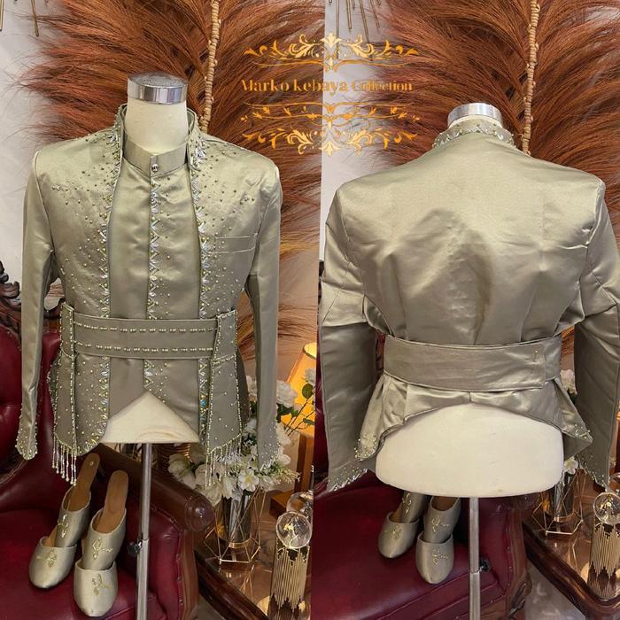 Beskap pengantin jawa payet Beskap pengantin jawa Beskap pria jawa premium Baju pengantin pria jawa