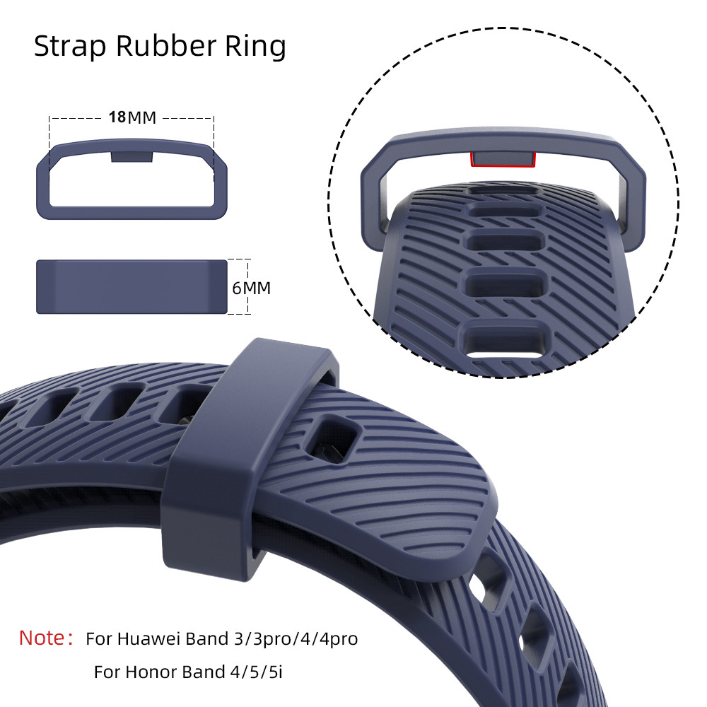 3 Pcs Rubber Ring Retaining Ring For Honor Band 4 5 Wristband Bandfor Band 3 4 Pro Strap Keeper