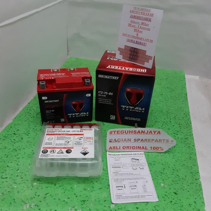 Aki Accu Kering Itz-7S-Bs/Gtz-7S Gtz7S Satria Fu 150 Indobattery Titan