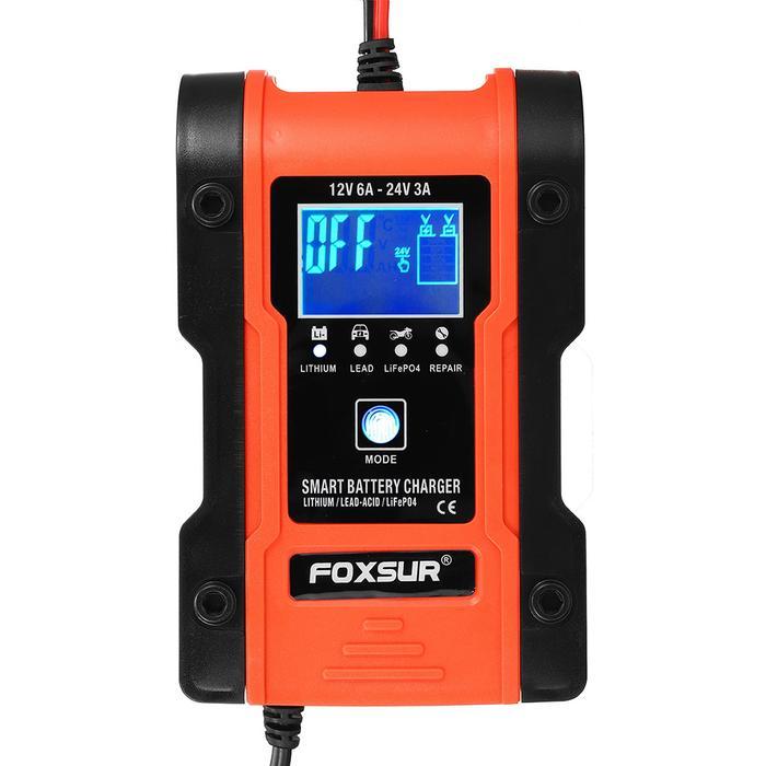 FOXSUR 3 IN 1 12 V 24 V LAYAR SENTUH LCD PULSE PERBAIKAN BATERAI