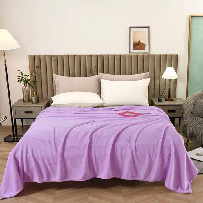 Selimut Polos Bahan Bulu Lembut & Halus Uk Dewasa 200 X 220 Cm Terjamin