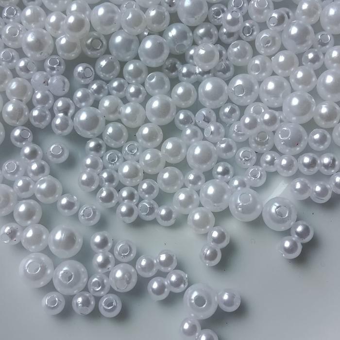 mutiara ringan manik mote lubang kombinasi ukuran per 10 gram -+160 pc Plastik luxury beads beads