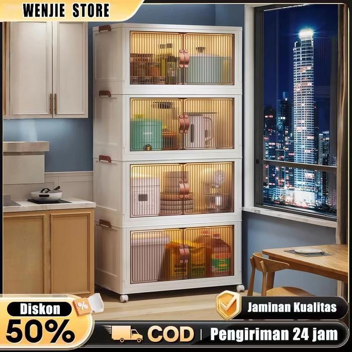 Lemari Plastik Susun Besar - Lemari Pakaian Anak & Bayi, Rak Baju Multifungsi, Organizer Hemat