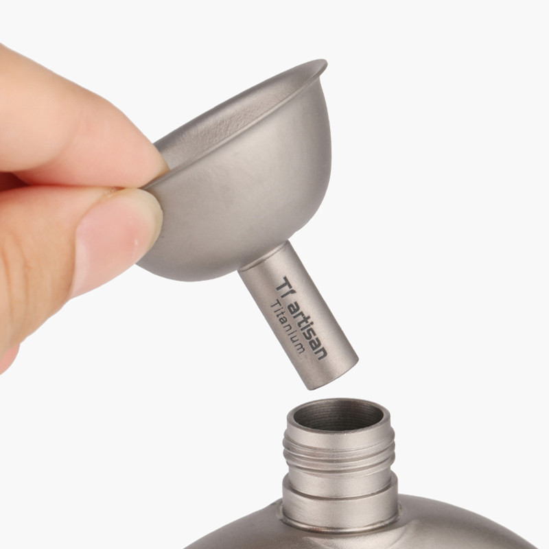 Terbaik Tiartisan Titanium Funnel Wine Liquid Filling Funnels Camping Travel Tableware Reusable Bott