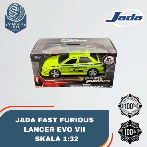 Jada Fast And Furious Brian Mitsubishi Lancer Evolution VII Skala 32 Diecast Mobil Koleksi Original