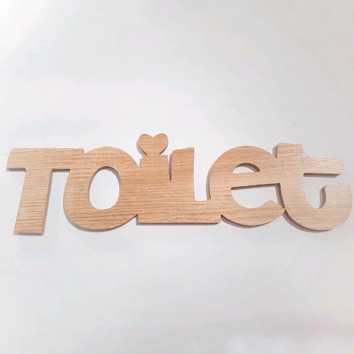 Promo [Cod]Handmadeku-Dekorasi Gantung Aesthetic Tulisan Toilet Ukir