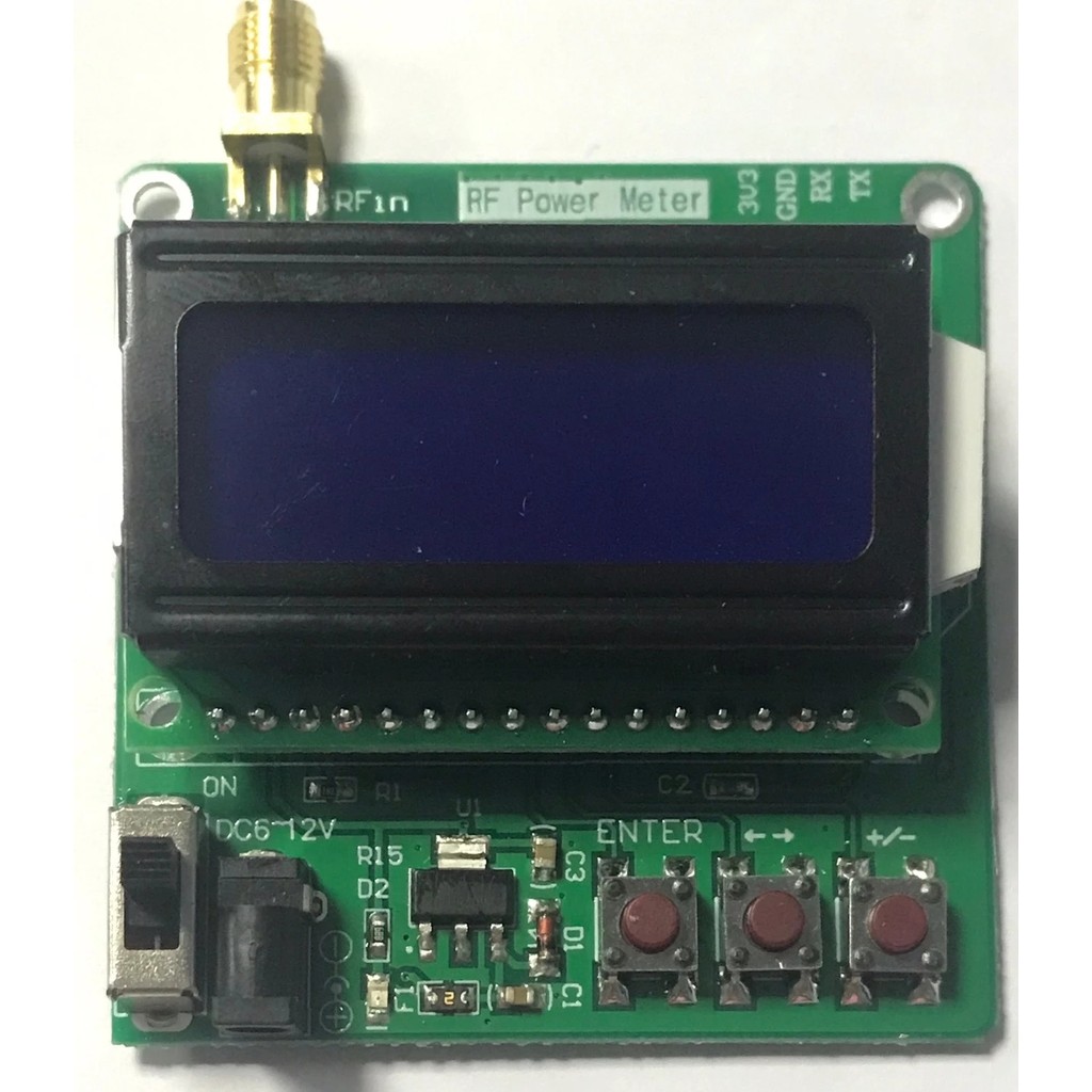 TERBARU Watt Meter RF Power Meter Power Attenuation Set Digital Display Signal Strength Module 1M to