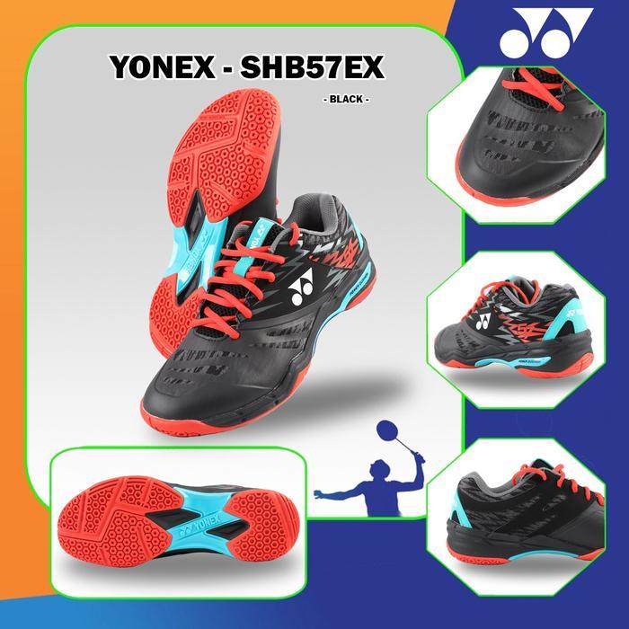 NEW YONEX SHB 57 EX POWER CUSHION SEPATU BADMINTON ORIGINAL