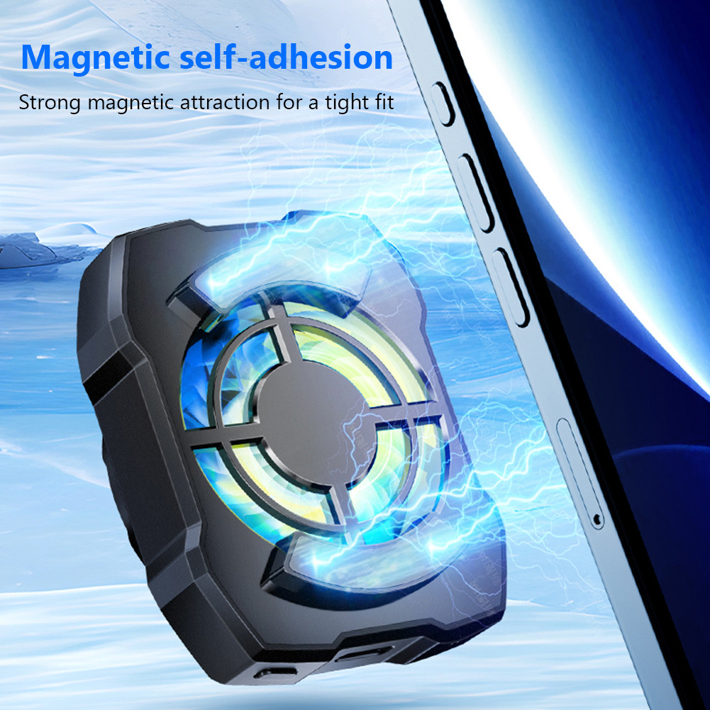 Phone Radiator 3 Speed Magnetic Phone Tablet Cooler Rechargeable Cooling Fan For iPhone 15 14 13 12