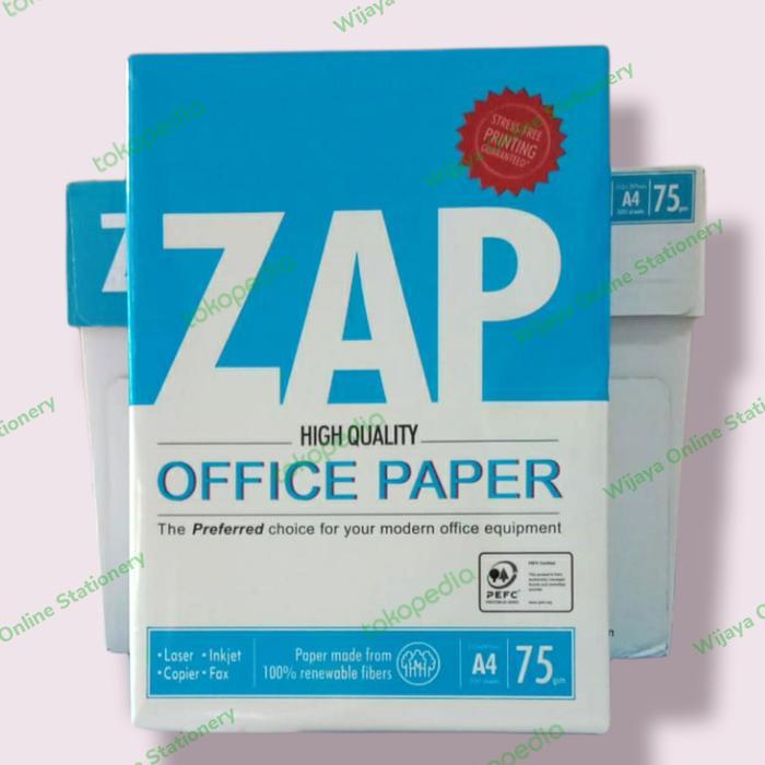 Zap Kertas A4 75 Zap (1 Rim)