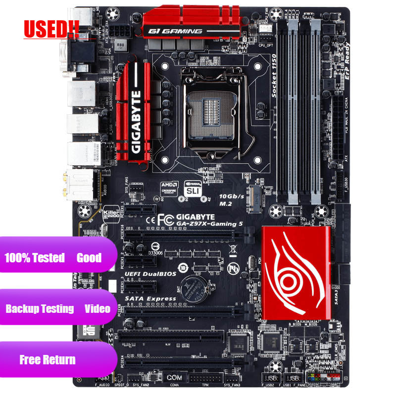 Gigabyte Z97X GAMING 5 Computer USB3.0 SATAIII Motherboard LGA 1150 DDR3 Z97 Desktop Mainboard