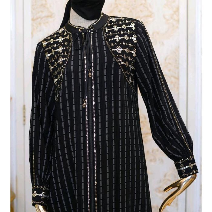 Hikmat A9244 Black Abaya Scraft