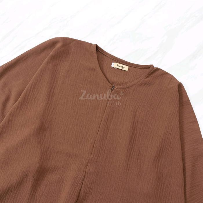 abaya batwing by zanuba basic abaya Muslim Gamis Dress Wanita Turki Syari Hitam Simple Crinkle