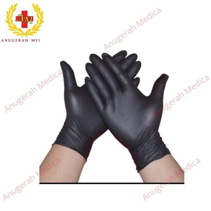 Sarung Tangan Hitam Latex Hand Glove Hitam Handscoon Karet Tbk
