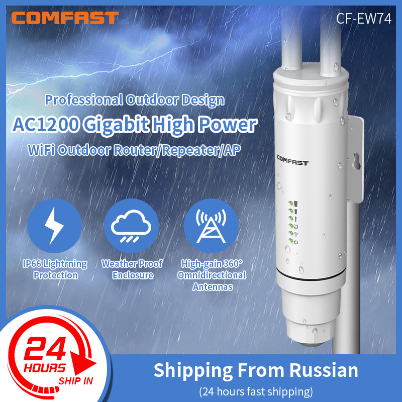 Best Seller Comfast Wireless Access Point AC1200 High Power Outdoor Weatherproof Wifi Router/AP Repe