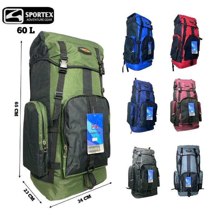 tas ransel gunung 60L tas carrier tas hiking tas camping tas gunung pria/wanita Anti Air Olahraga