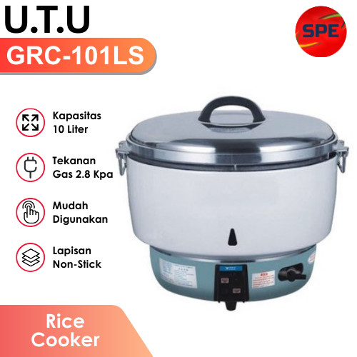 RICE COOKER GAS UTU KAPASITAS 10 LITER GRC-101LS GARANSI RESMI (MEDAN)