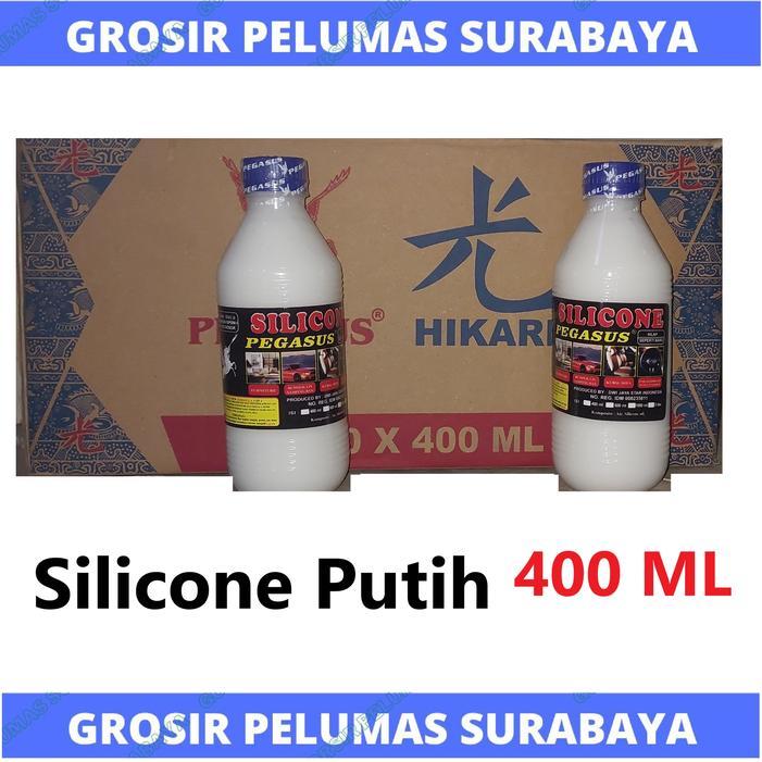 Cairan SILICONE Pengkilap ban 400ML Silikon Putih kilap body motor mobil 400 ML