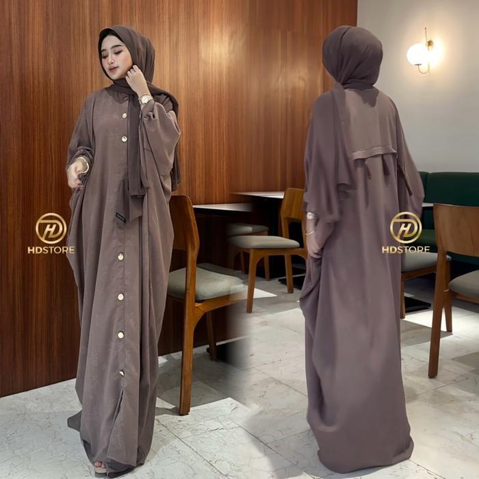 Abaya Kaftan Hagia Gamis Raya Series Gamis Abaya Mewah Kaftan Jumbo Abaya Turkey Jet Black Gamis