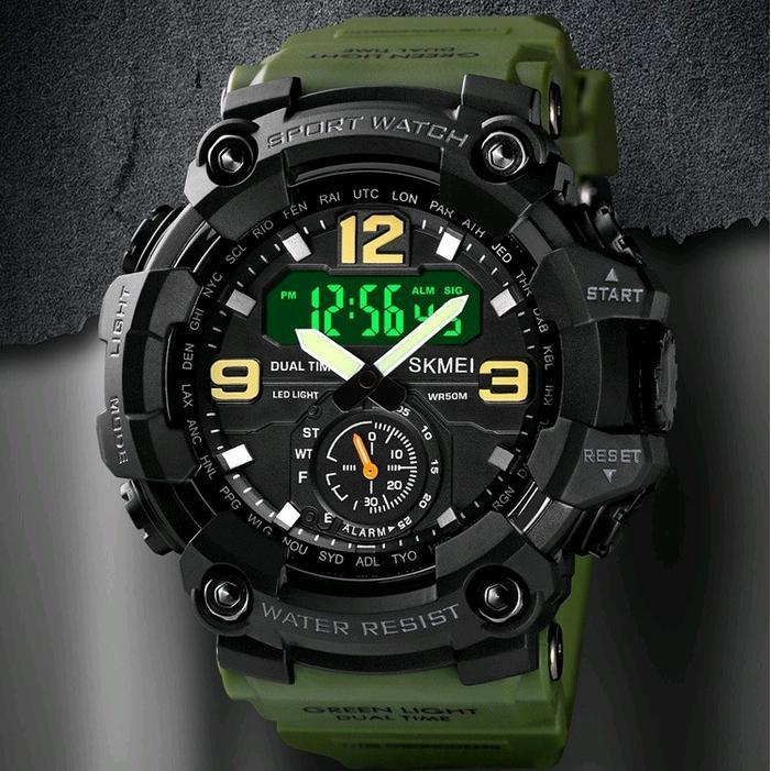 Jam tangan Pria Dual Time SKMEI 1637 original