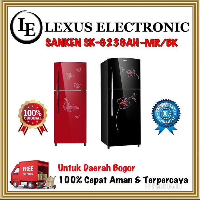 SANKEN KULKAS 2 PINTU | SK-G236AH-MR/BK | SK G236AH | G236 | G236AH