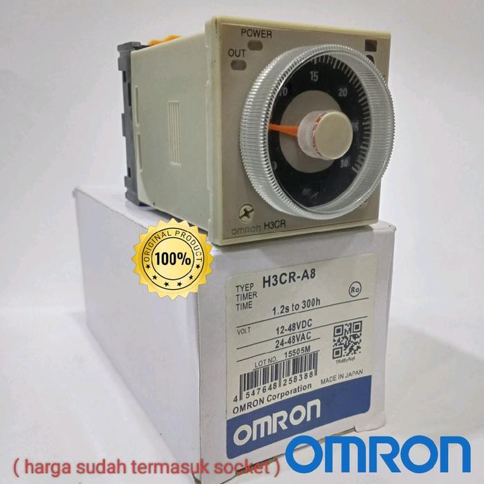 Timer Omron H3Cr-A8 24V Timer Omron H3Cr A8 24-48V Ac Dc Original
