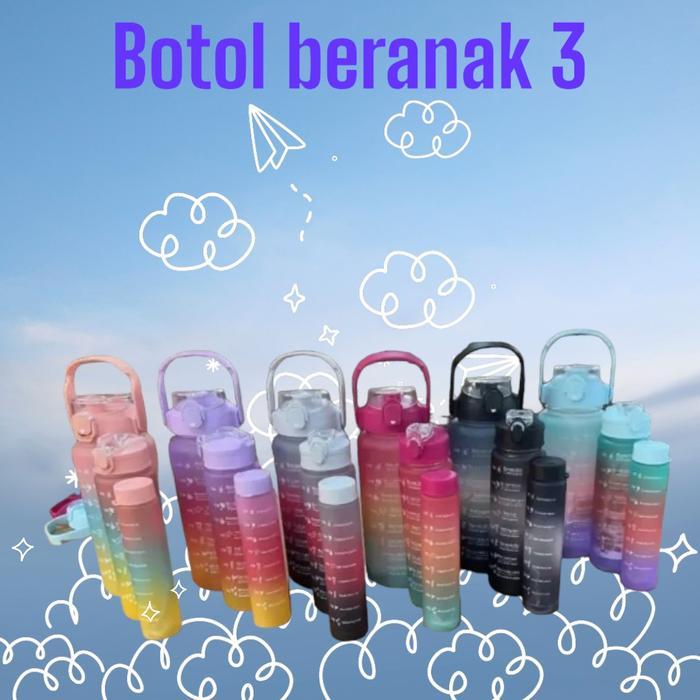SALE Botol minum 3 in 1 / botol viral / botol minum 2 liter