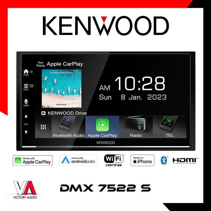 Head Unit Double Din 7 inch KENWOOD DMX7522S DMX 7522 S Wireless Android Auto & Apple Carplay