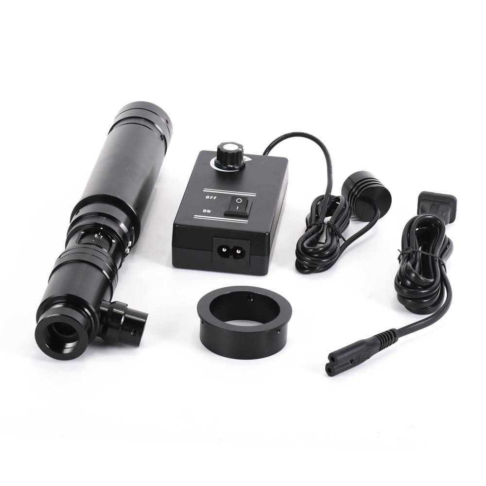 Baru HD 400X Zoom Stereo Microscope Camera Coaxial Light Monocular C-mount Zoom Lens 40mm Ring Zoon 
