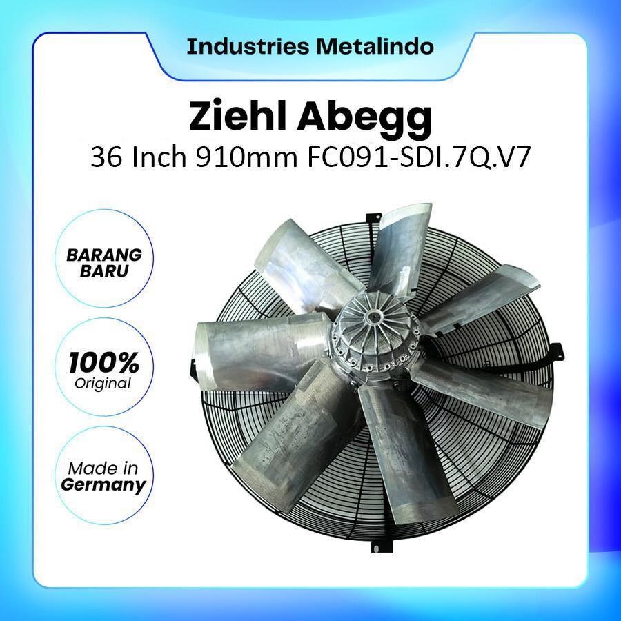Ziehl Abegg Axial Fan Surabaya FC091-SDI.7Q.V7 36 Inch 910mm 7 Blades 400V 890/700 rpm Original Baru