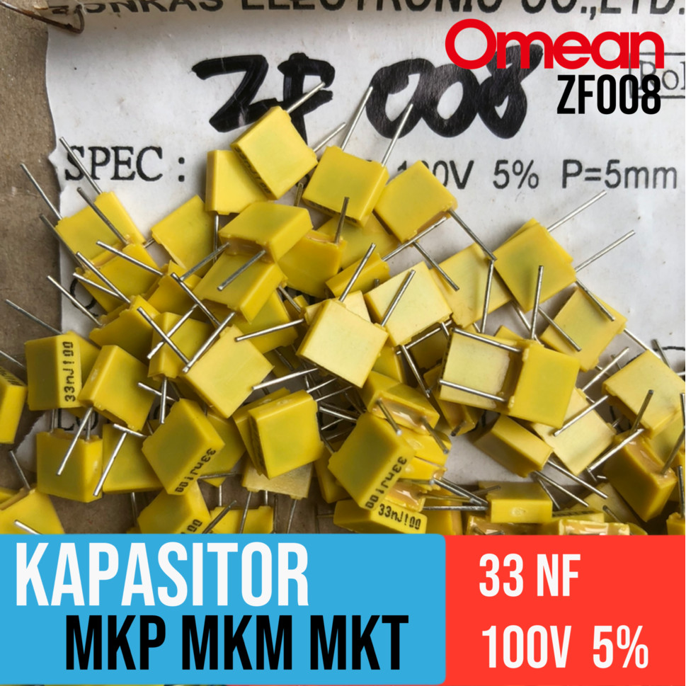33NF 100v Kapasitor Film Zonkas MKM MKP MKT MEC   5% ROHS