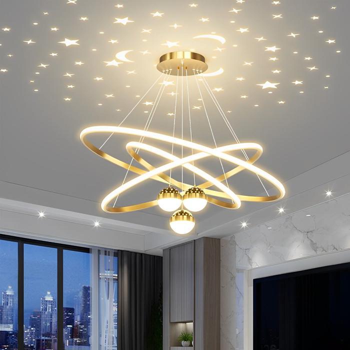 3 Warna Kristal Led Lampu Gantung Nordic Mewah Bulat Chandelier Lampu Ruang Tamu Lampu Dapur Lampu