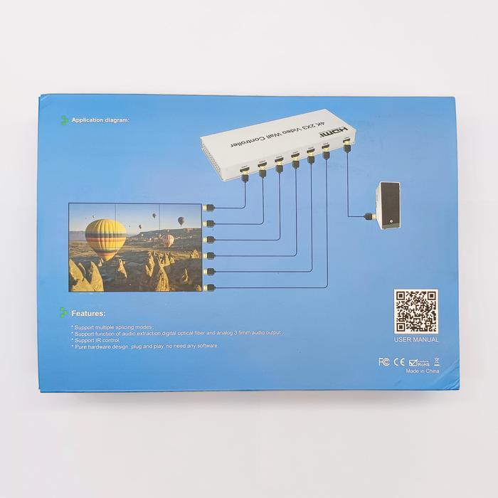 4K Video Wall Controller 2X3 Hdmi Tv Wall Processor 2X3 6 Screen Video