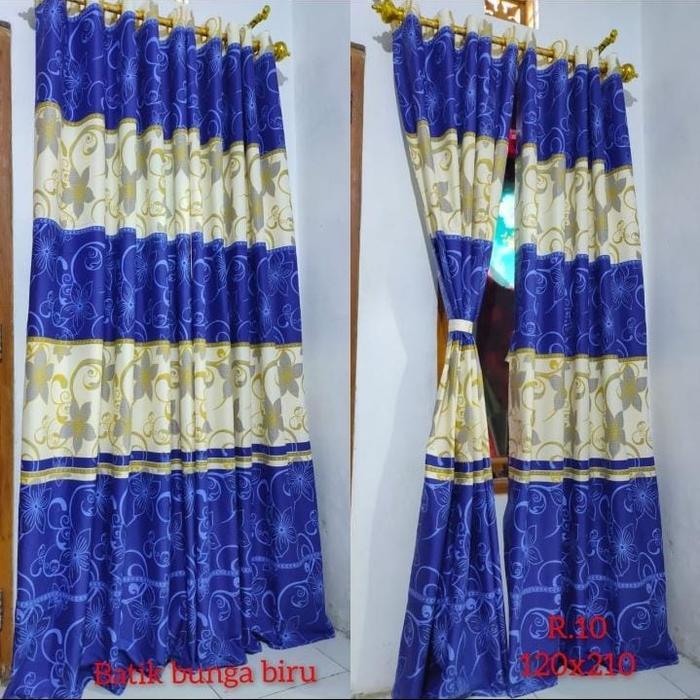 Gorden smokring batik bunga biru