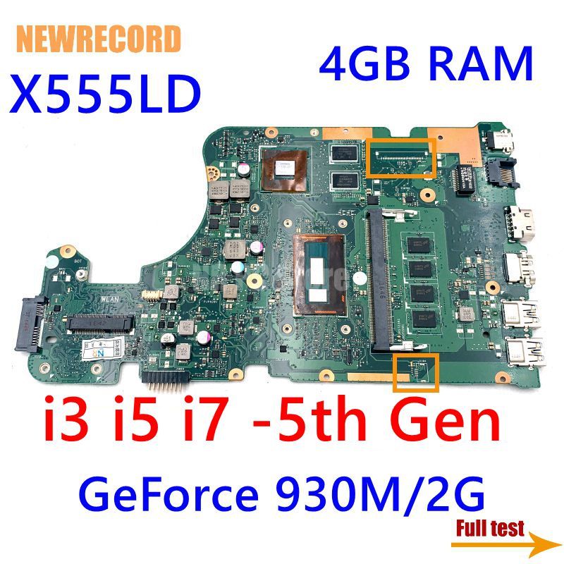 For F555L K555L A555L X555L X555LN X555LP X555LD X555 Laptop Motherboard 4GB RAM I3 I5 I7 -5th Gen 9
