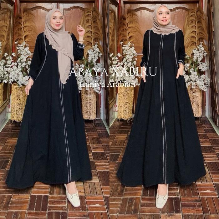 Xabiru Abaya Syari Elegan (Dress Haji Umroh) By Ohc Simple Elegan Gamis Muslim Wanita Mewah