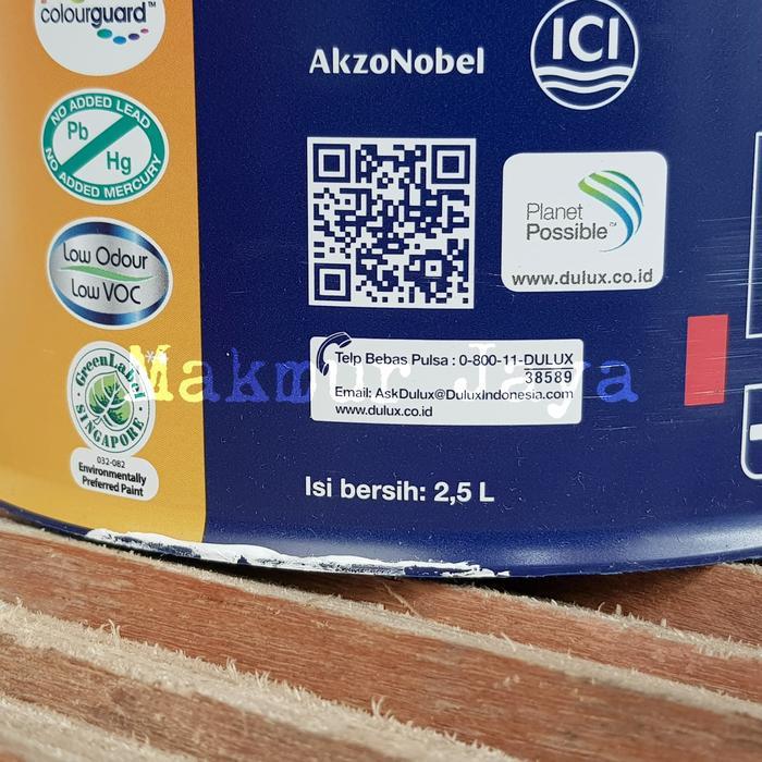 Dulux EasyClean Putih 1501 2.5L Easy Clean Cat Tembok Anti Noda Gratis Ongkir