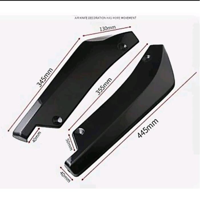 Winglet Bumper Diffuser Mobil Universal Bumper Winglet Belakang Mobil