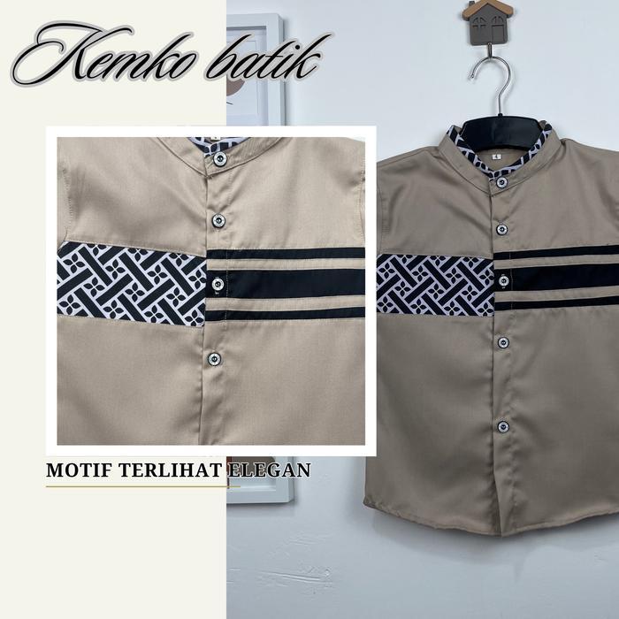PREMIUM Stelan Kemeja kekinian Motif Batik pria lengan pendek bahan kain toyobo fodu premium satu